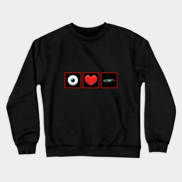 I Love Cricket Crewneck Sweatshirt by Wickedcartoons